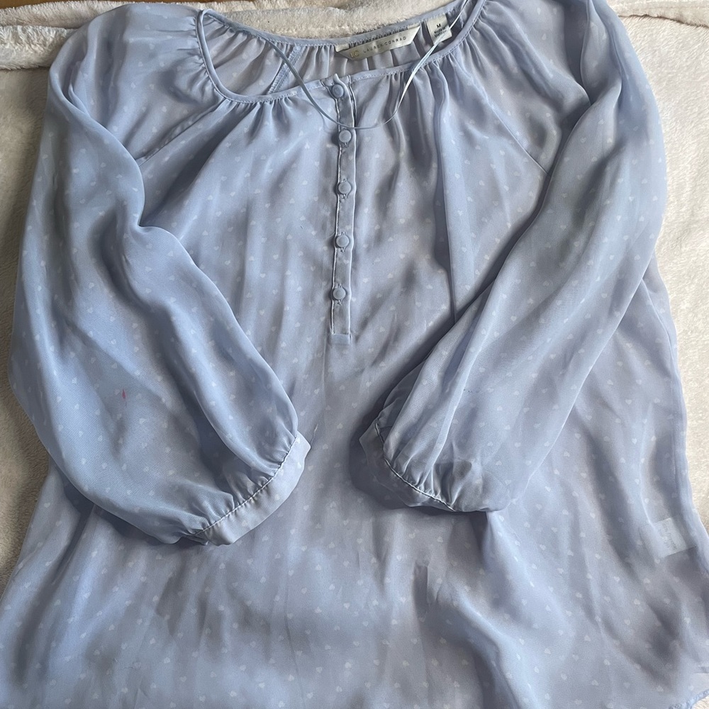 Blue Sheer Top